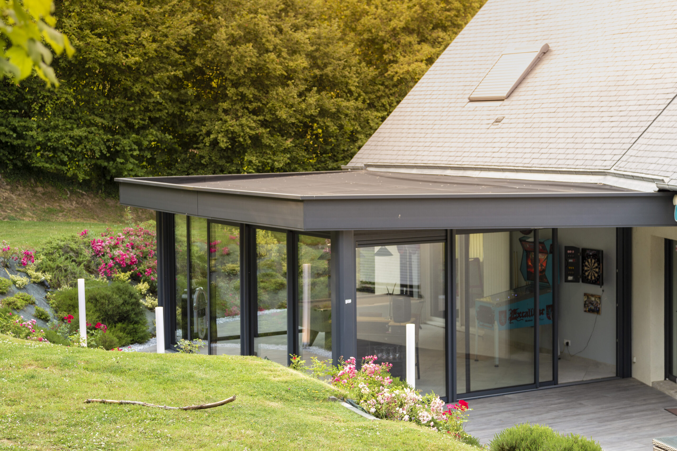 pose de veranda toit plat