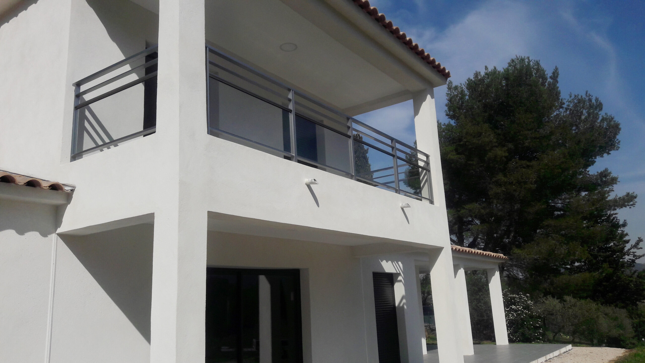 garde corps aluminium verre