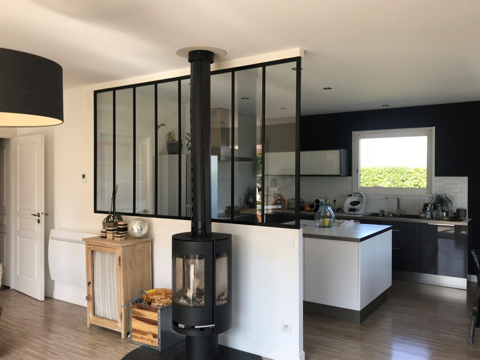 verrière d'intérieur séparation cuisine salon